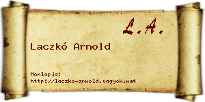 Laczkó Arnold névjegykártya